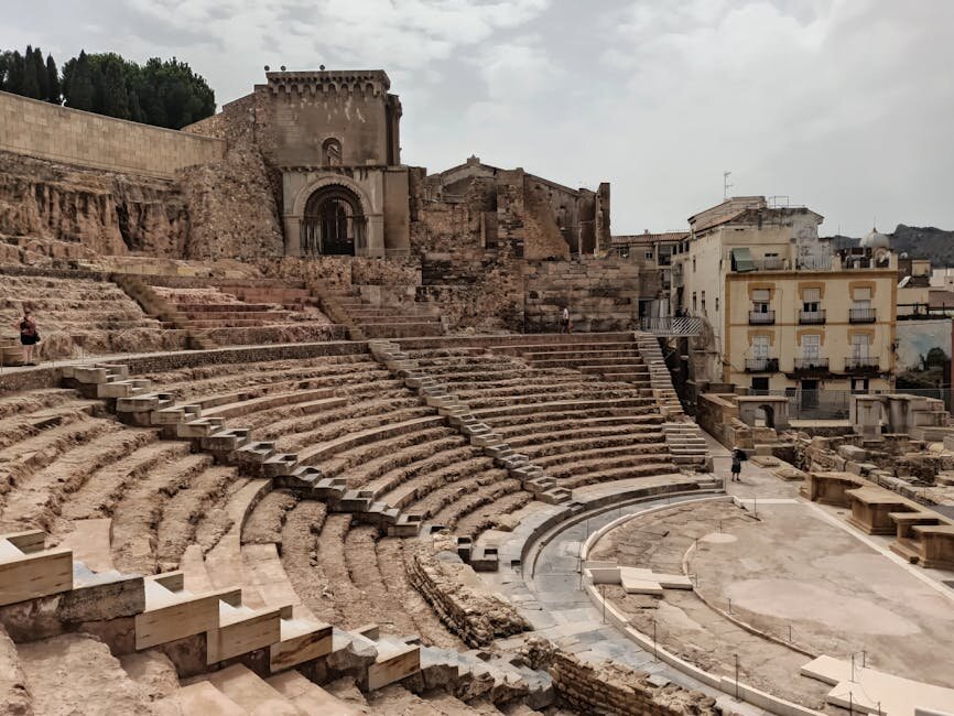 Cartagena cityscape in Region of Murcia, Spain - showing historic architecture and local landmarks