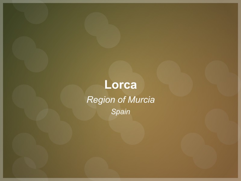 Lorca cityscape in Region of Murcia, Spain - showing historic architecture and local landmarks